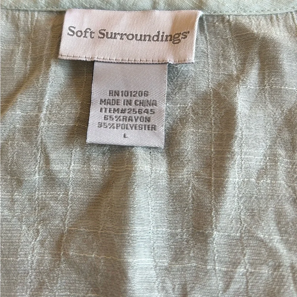 Soft Surroundings Baby Blue Lightweight Rayon Tunic Tank Top Large Style 25645 - Picture 7 of 7